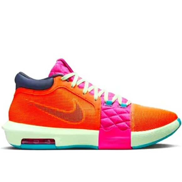 Nike [NEW] LeBron Witness 8 Total Orange Laser Fuchsia FB2239-800 - Picture 1 of 4